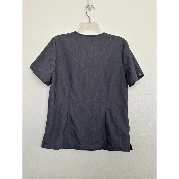 FIGS Casma Three-Pocket Scrub Top Gray V-Neck Size Medium Women's FW1100 - Picture 9 of 10